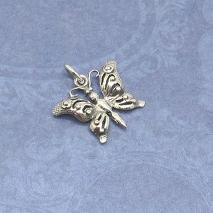 .925 Sterling Silver Butterfly pendant.